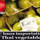 EU bans importation of Thai vegetables